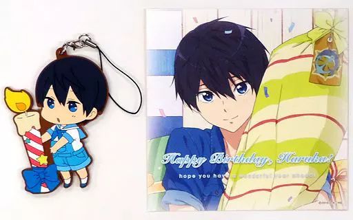 ハイ☆スピード! バースデーグッズ ラバーストラップセット 全6種 中古】ストラップ(キャラクター) 七瀬遙 Birthday☆Surprise