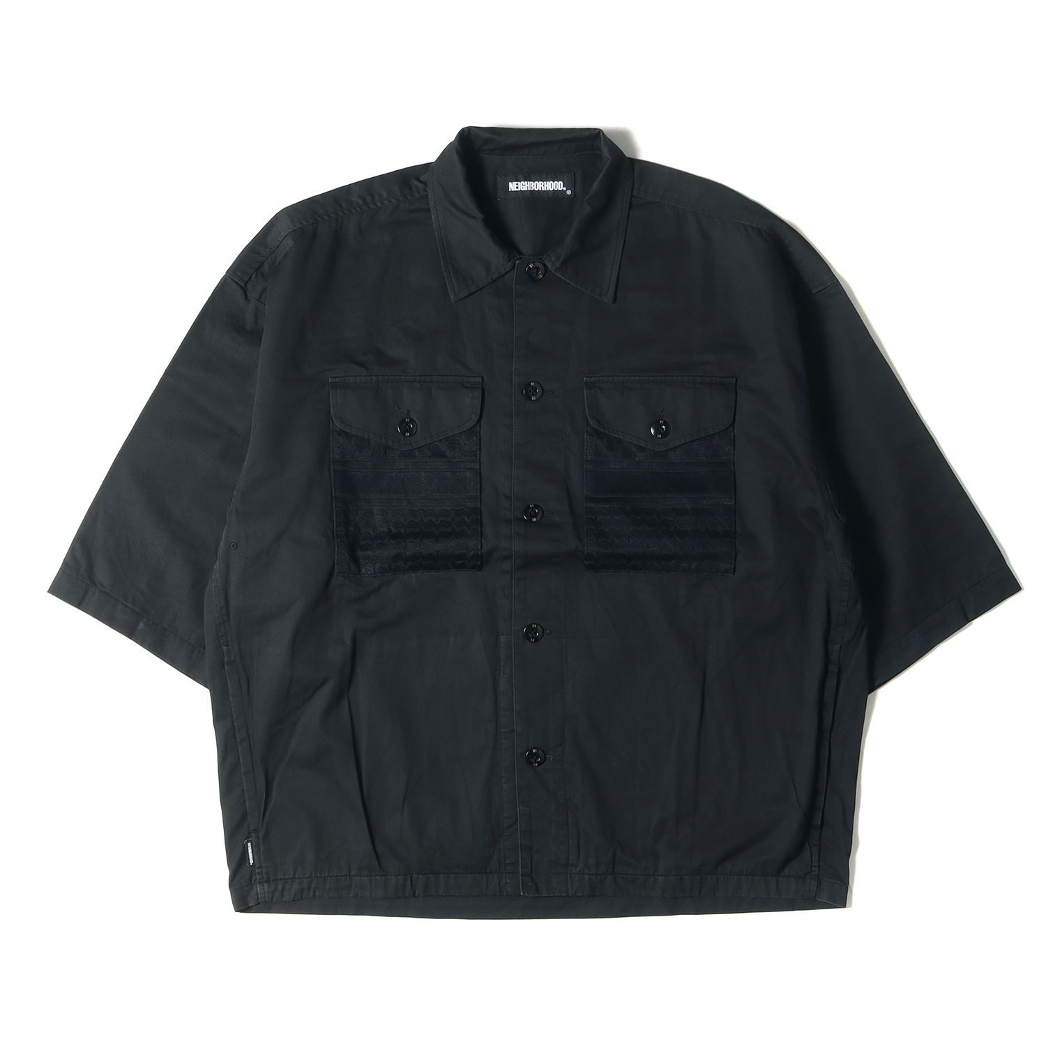 NEIGHBORHOOD ネイバーフッド シャツ サイズ:S 21SS シェマグ ポケット オーバーサイズ 7分袖 ワークシャツ SMG / CL- SHIRT. 3Q ブラック 黒 トップス カジュアルシャツ【メンズ】 - メルカリ