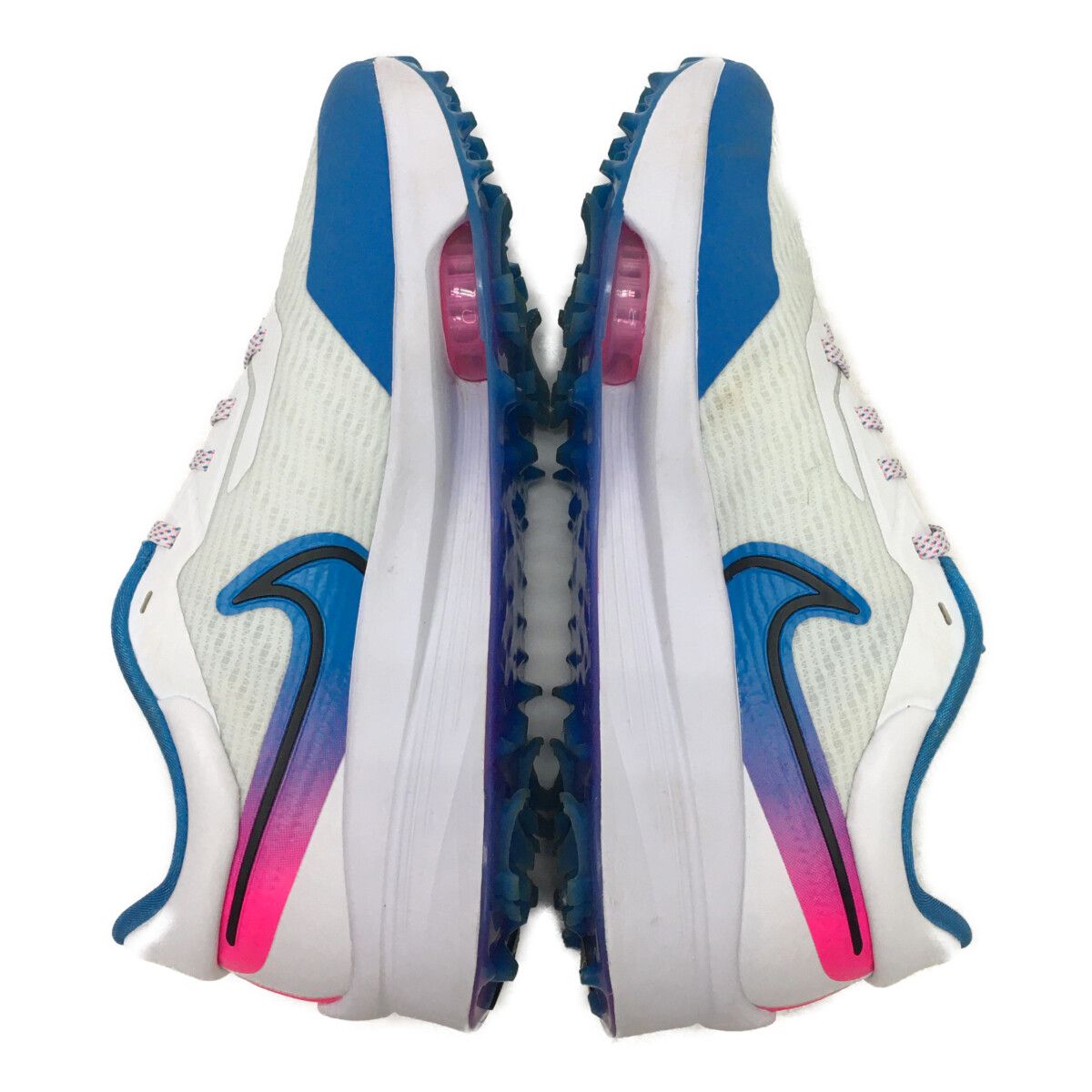 中古 ナイキ NIKE ゴルフシューズ 27.5cm ホワイト×ブルー スパイク