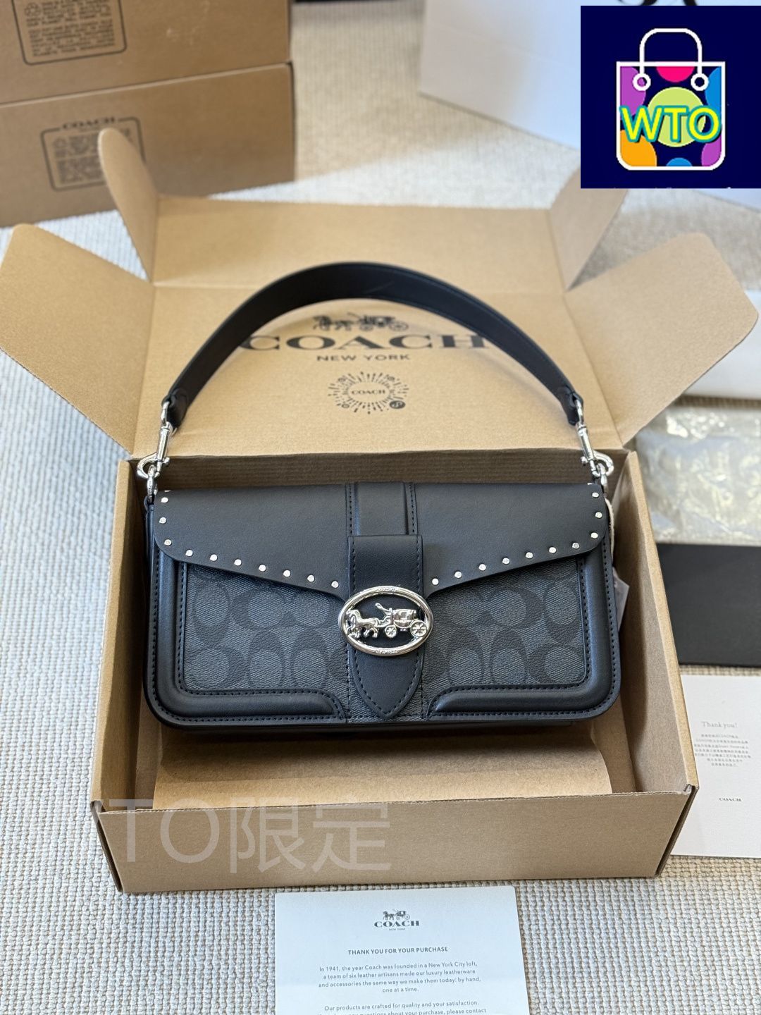 今日 Coach Georgie Colorblock Rivet Messenger Bag - コーチ ジョージー カラーブロック リベット メッセンジャーバッグ～3way 多用性 モダンデザインと実用性のハイブリッド～送料無料-WTO輸入2