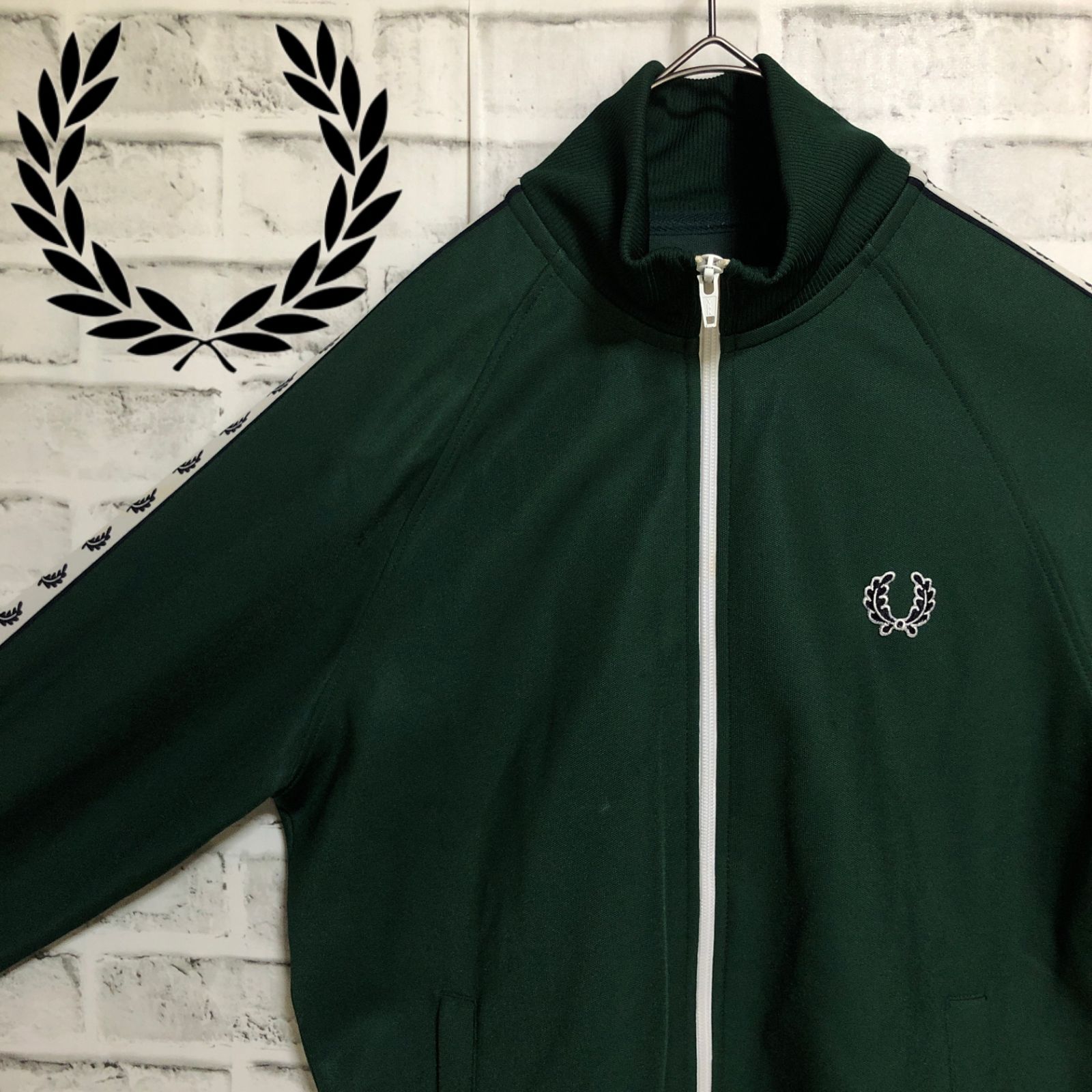 FRED PERRY ダークグリーン ジャージ M FRED PERRY ダークグリーン ジャージ M