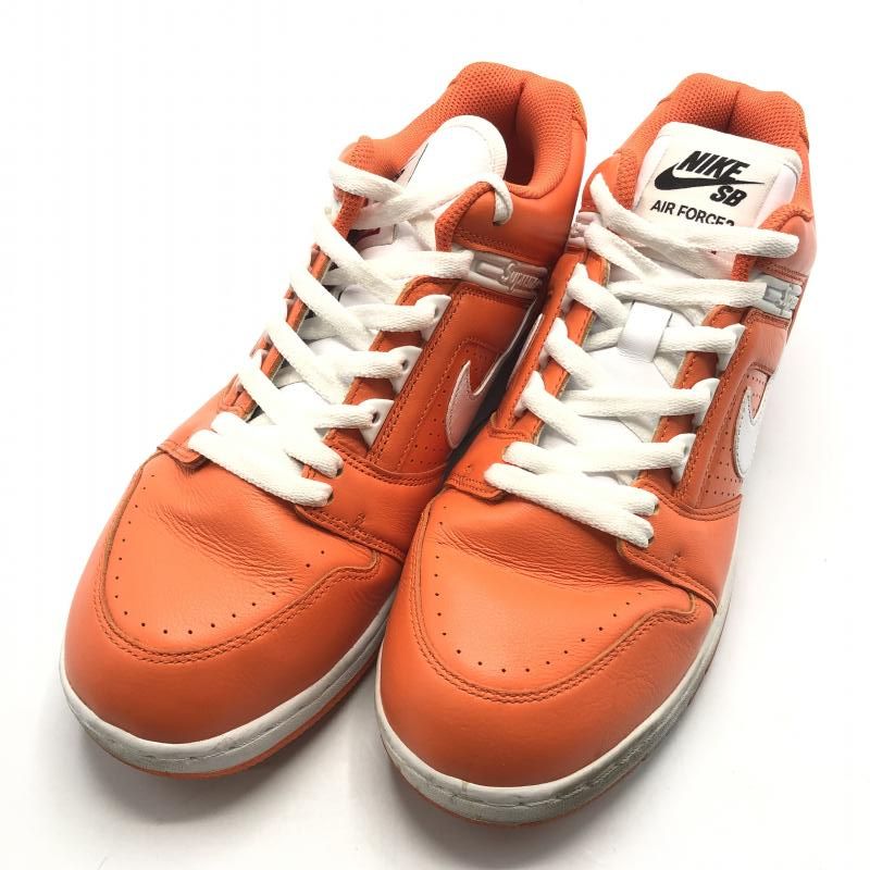 【中古】Supreme × NIKE SB Air Force 2 Orange Blaze スニーカー 28cm AA0871-818 オレンジ ホワイト シュプリーム ナイキ[10]