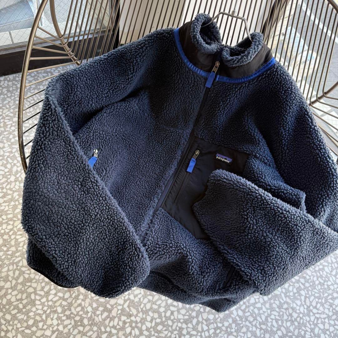 XLサイズ 超肉厚もこもこ系 patagoniaレトロXジャケット古着 パタゴニア フリースジャケット マルチポケット 緩め アウトドア 超温暖