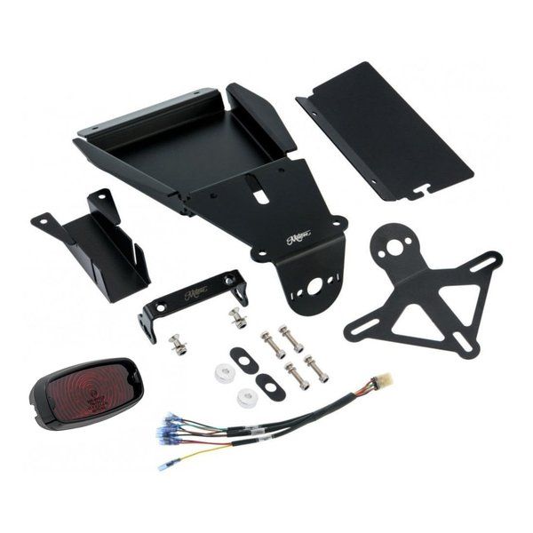 【新品】MOTONE CUSTOMS（モートーンカスタムズ） フェンダーレスキット GORT LEDライト グロスブラック CBS004+MEL526+DDM021 (2635387)