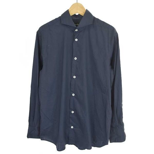 CuervoクエルボSartoriaCollectionストレッチコットンシャツSLIMFITネイビー40メンズITLMY3XS0QXW