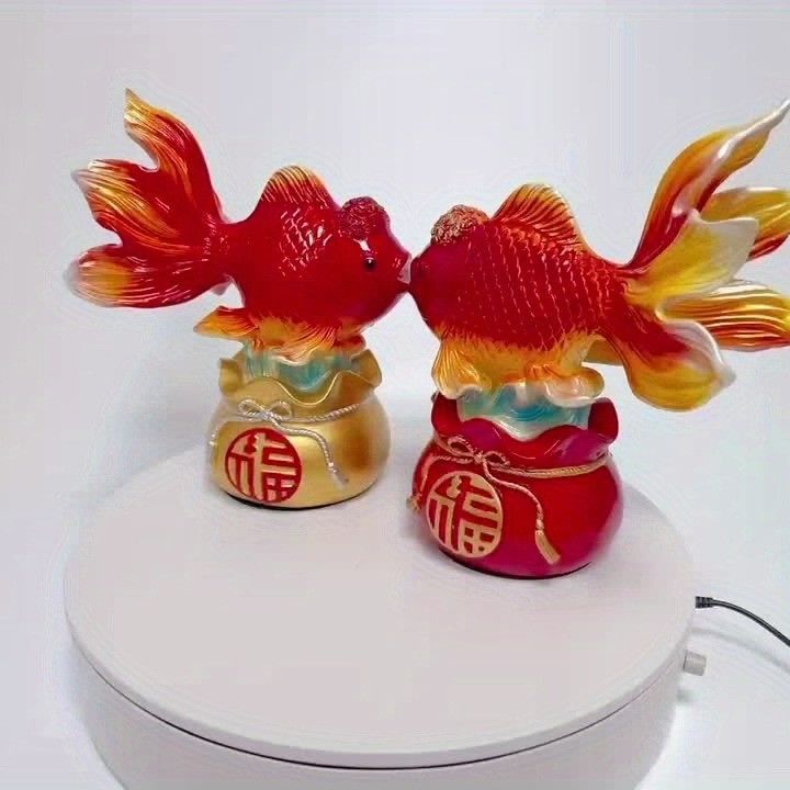風水金魚の像 幸運 彫刻 金魚 玄関 オフィス 室内装飾 風水 財運 金運