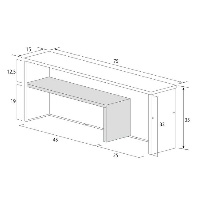 佐川急便配送 手元が隠せるカウンター上収納 W 75 キッチン 収納 カウンター上 目隠し ラック 棚 調味料 キッチンツール 整理 キッチンカウンター上収納 対面キッチン 台所 カウンター キッチンカウンター 上 おしゃれ シンプル インテリア