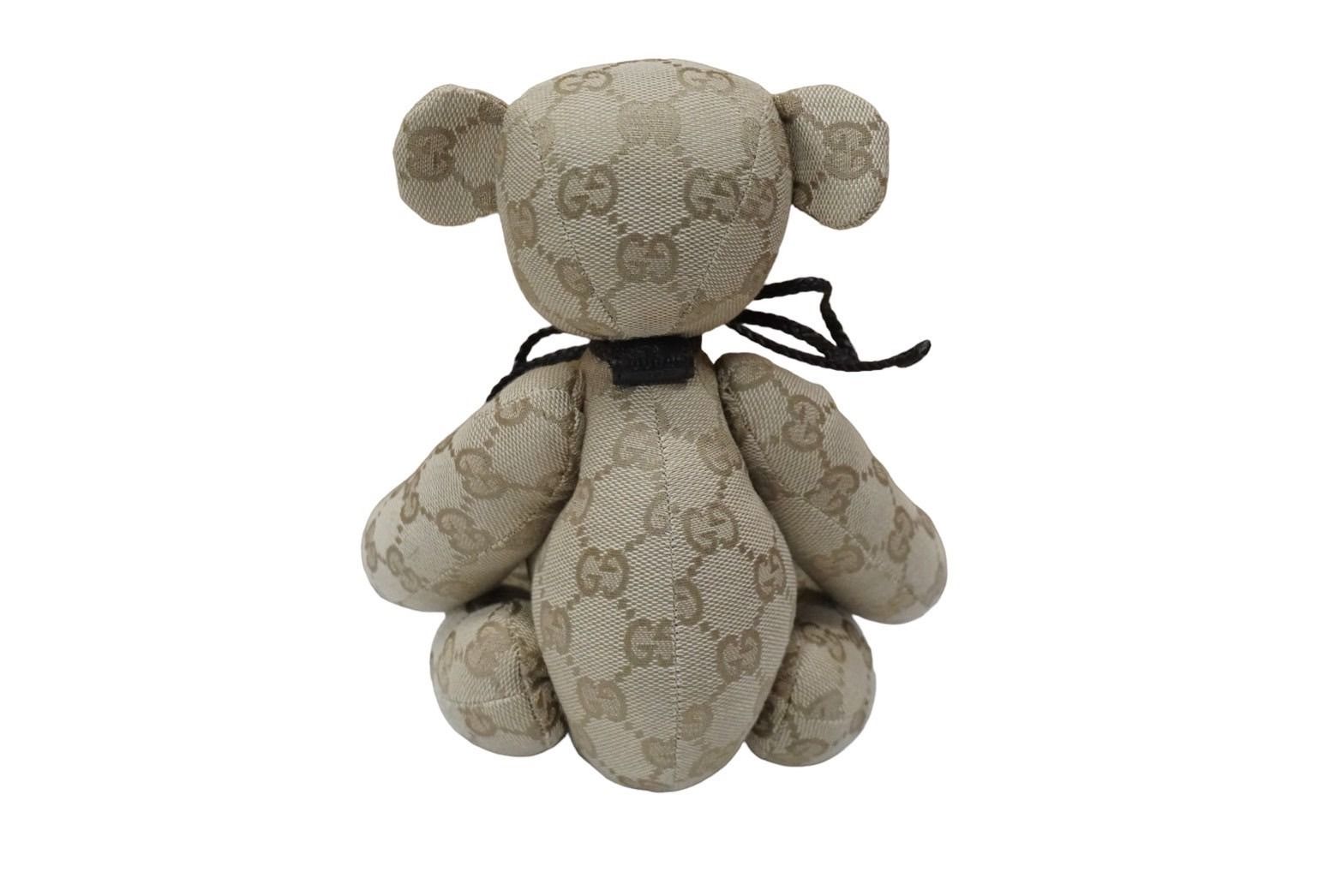 GUCCI - ☆☆GUCCI グッチ GGキャンバス テディベア 7077722 ベージュ系 ぬいぐるみ くま GUCCI グッチ GGキャンバス テディベア 7077722 ベージュ系