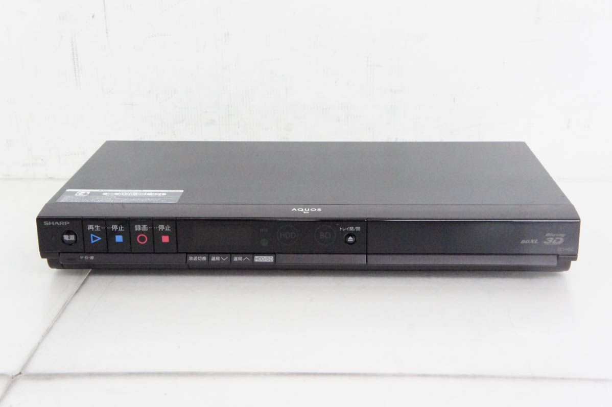 中古】SHARPシャープ ブルーレイディスクレコーダー AQUOS