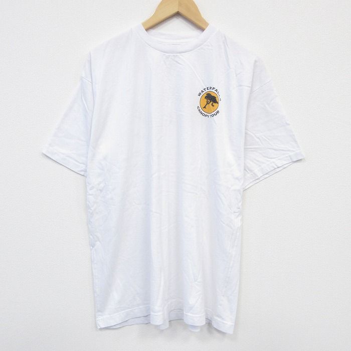 XL/古着 半袖 Tシャツ メンズ コスタリカ コットン クルーネック 白 ホワイト 25jul24 中古