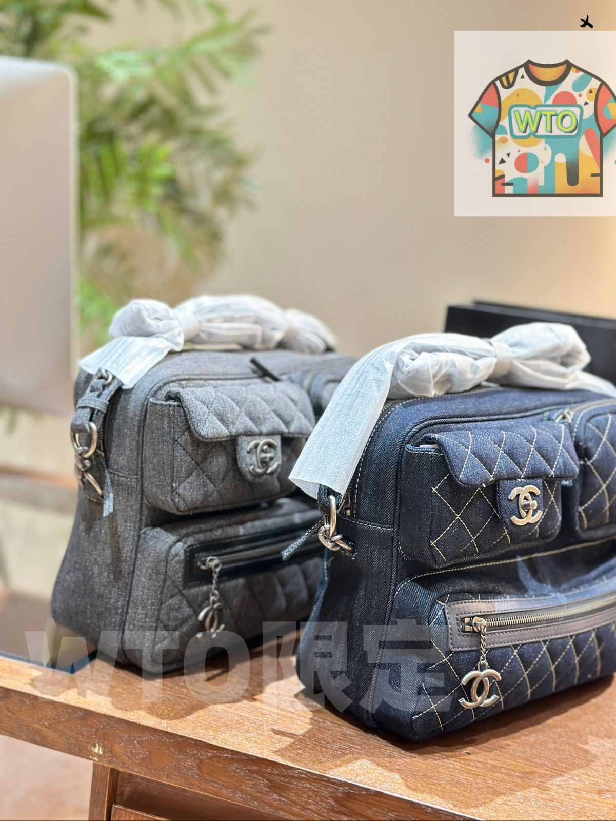 シャネル　デニム　ヴィンテージ CHANEL ヴィンテージ シャネル デニム チェーン ウォレット