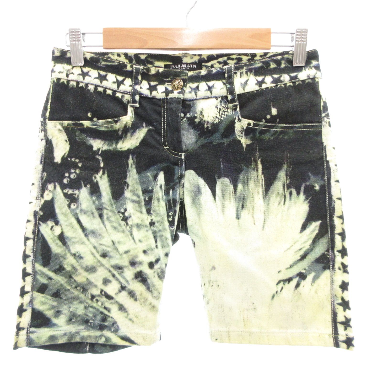 バルマン BALMAIN イーグル デニム ショートパンツ ショーツ