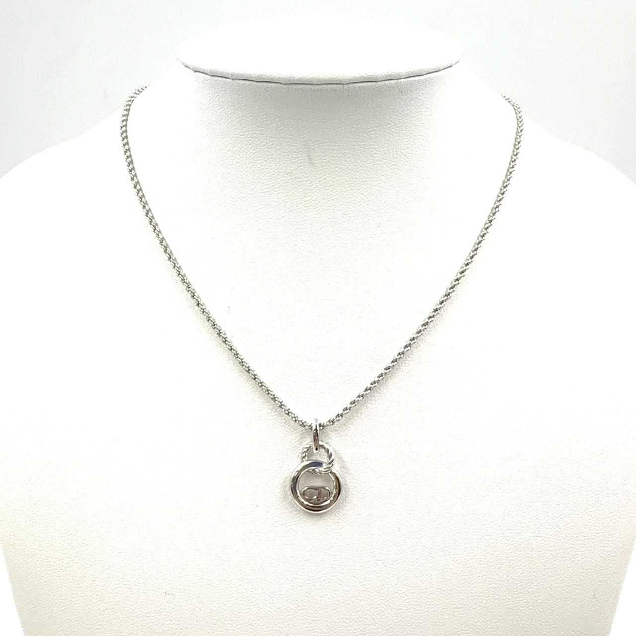 Christian Dior シルバーネックレス Dior ディオール CDアイコン チェーンネックレス シルバー 全長