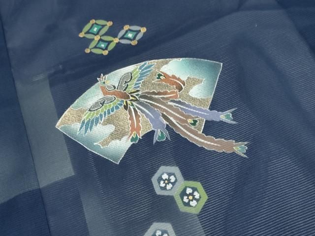 夏帯 袋帯 お太鼓柄 正絹 鳥獣花文 イ5765 ノッティング織 椅子敷き