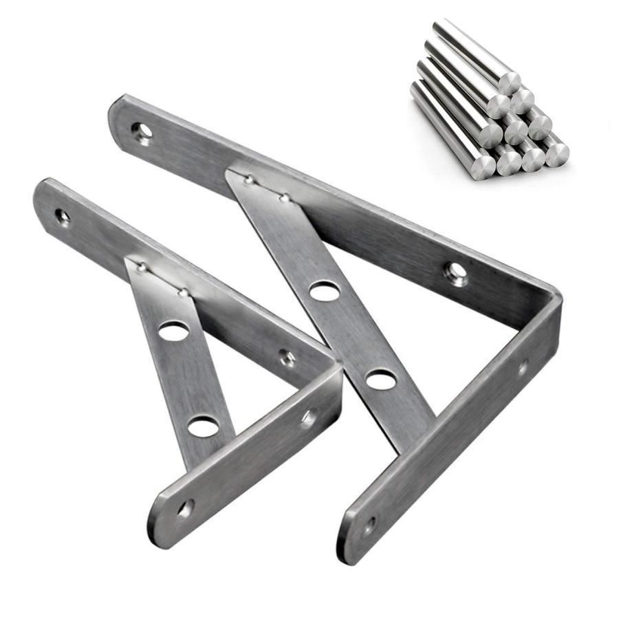 棚受け金具 壁掛け ステンレス ブラケット DIY 棚受け ブラケット 耐荷重 200kg ステンレス 棚 受け ネジ付き 簡単インストール 長持