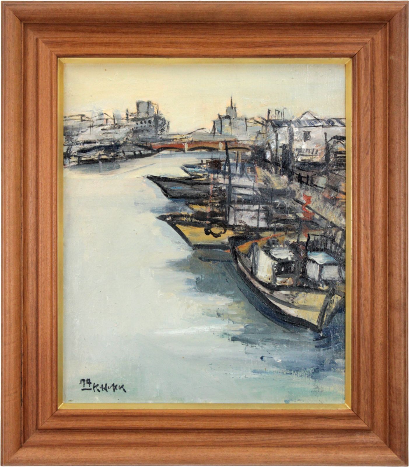 福井凱將 釧路河口 油絵 油彩画 絵画