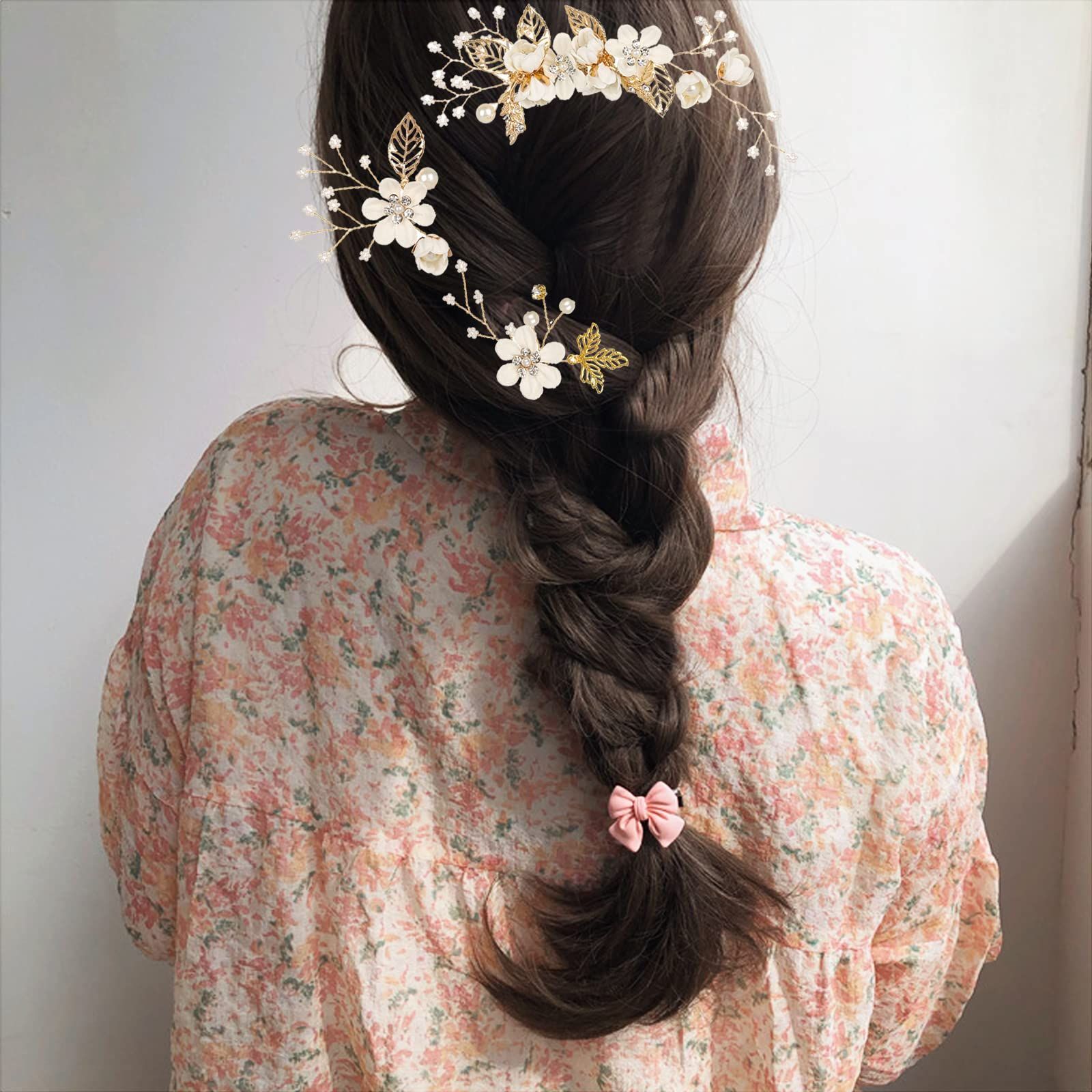 新着商品】花 ヘアピン ヘアピン 花嫁髪飾り 和装髪飾り ヘッド