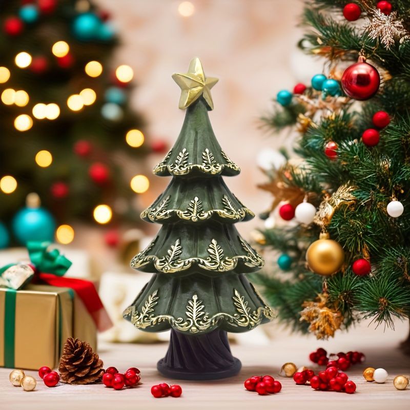 クリスマス オブジェ 置物 クリスマスツリー ガーデンオーナメント インテリア インテリア雑貨 室内 寝室 玄関 庭 ガーデニング プレゼント ギフト 樹脂 クリスマス装飾 NEXPOTALLINN_EU