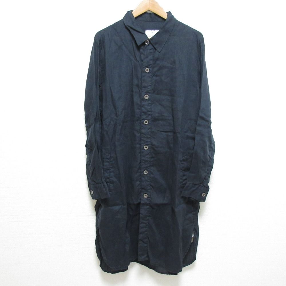 HARROW TOWN STORES◆長袖シャツ/44/コットン/GRY/COTTON LINEN OVERDYE HARROW TOWN STORES(ハロータウンストアーズ) / 長袖シャツ/44