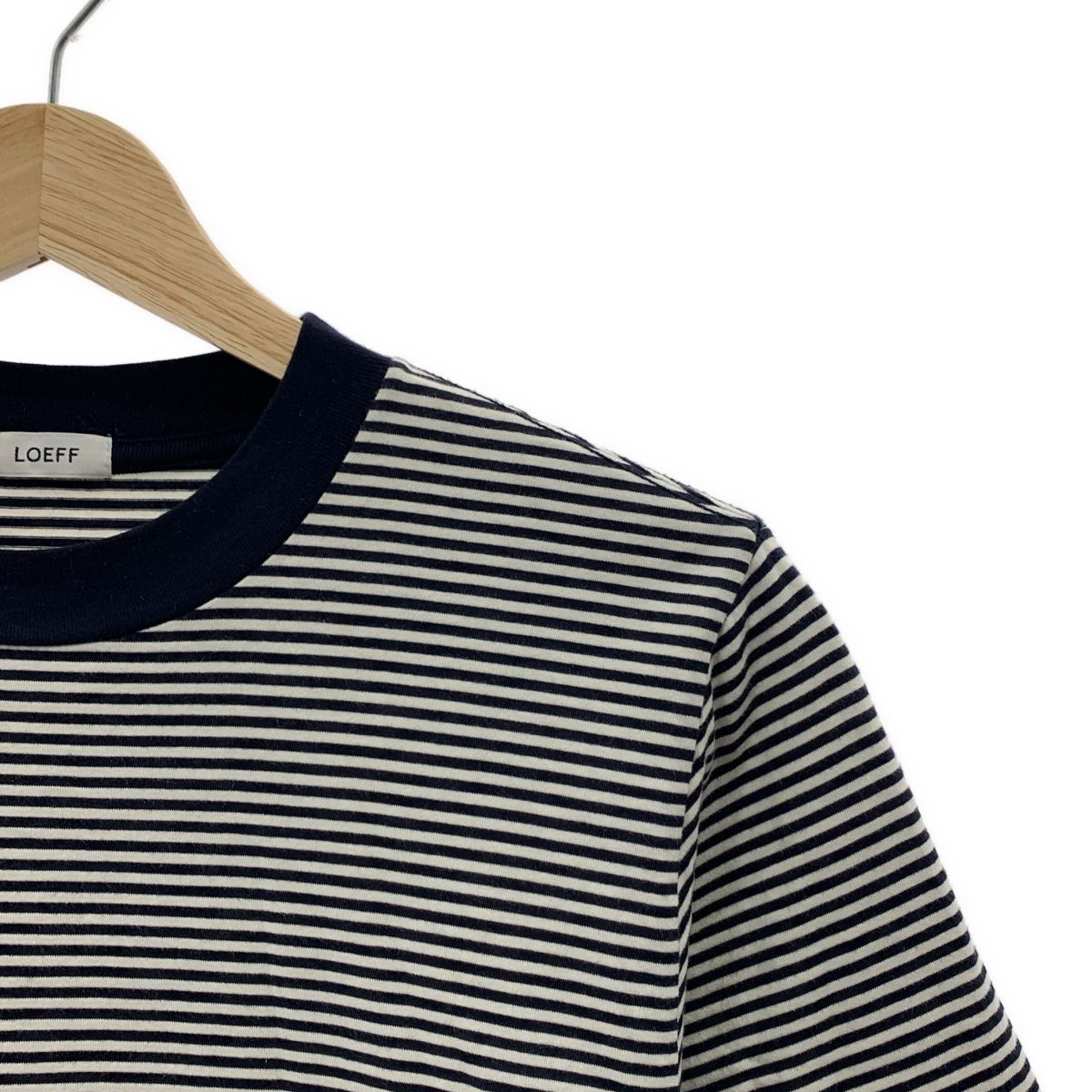 LOEFF / ロエフ | スビンコットン ボーダー 5分袖クルーネックT