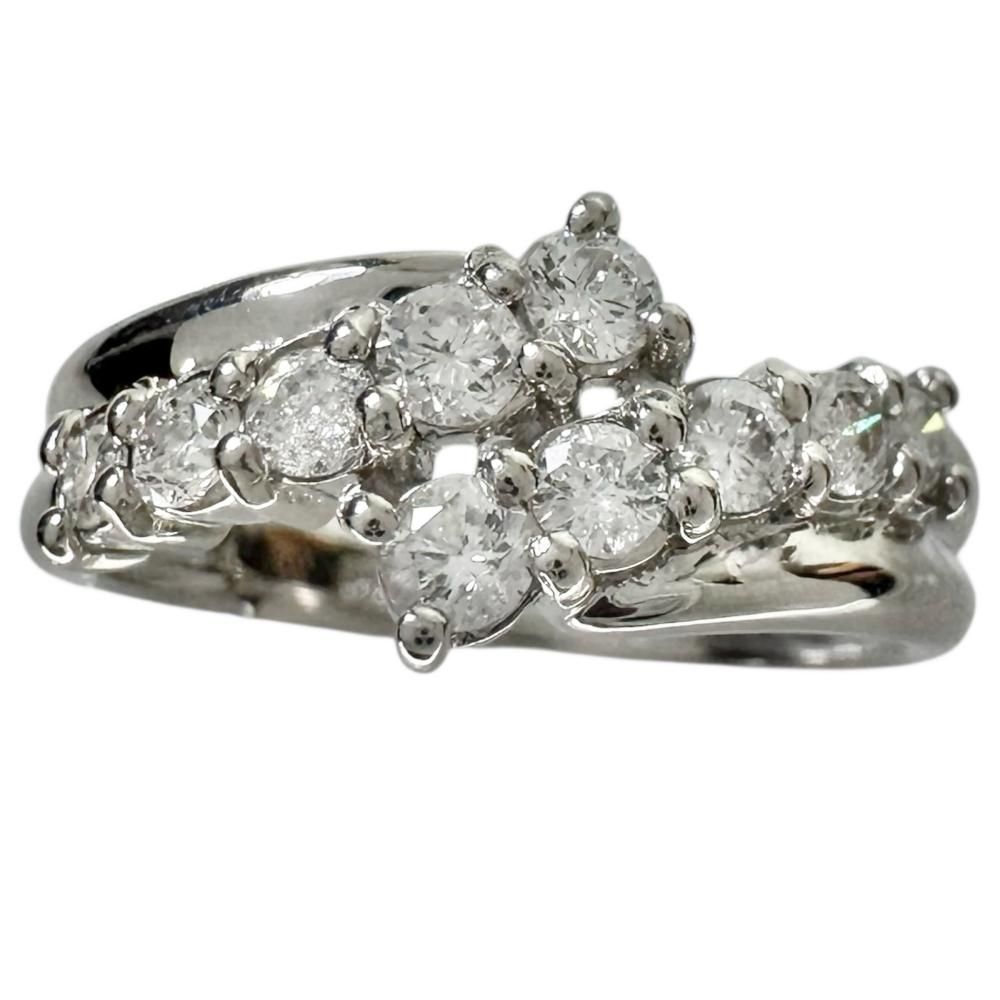 POLA ポーラ Pt900 プラチナ リング ダイヤモンド 0.12ct クロス