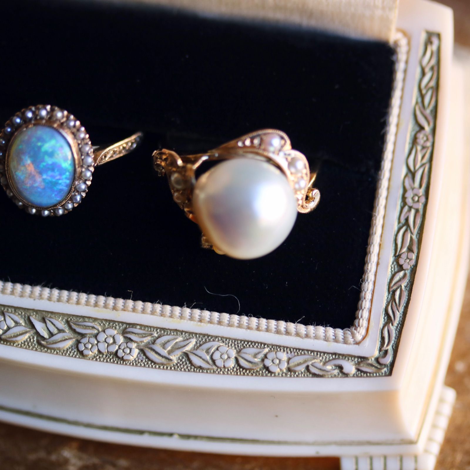 アンティークリングボックス リングケース セルロイド アメリカ製 USA製 アンティークリングボックス リングケース セルロイド - メルカリ