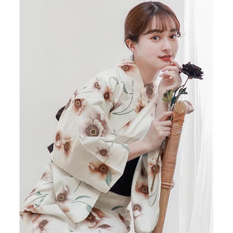 新品 KYOETSU ワンピース浴衣セット 変わり織 生成り 兵児帯付き Amazon | [キョウエツ] 浴衣セット 変わり織 生成り 6点セット