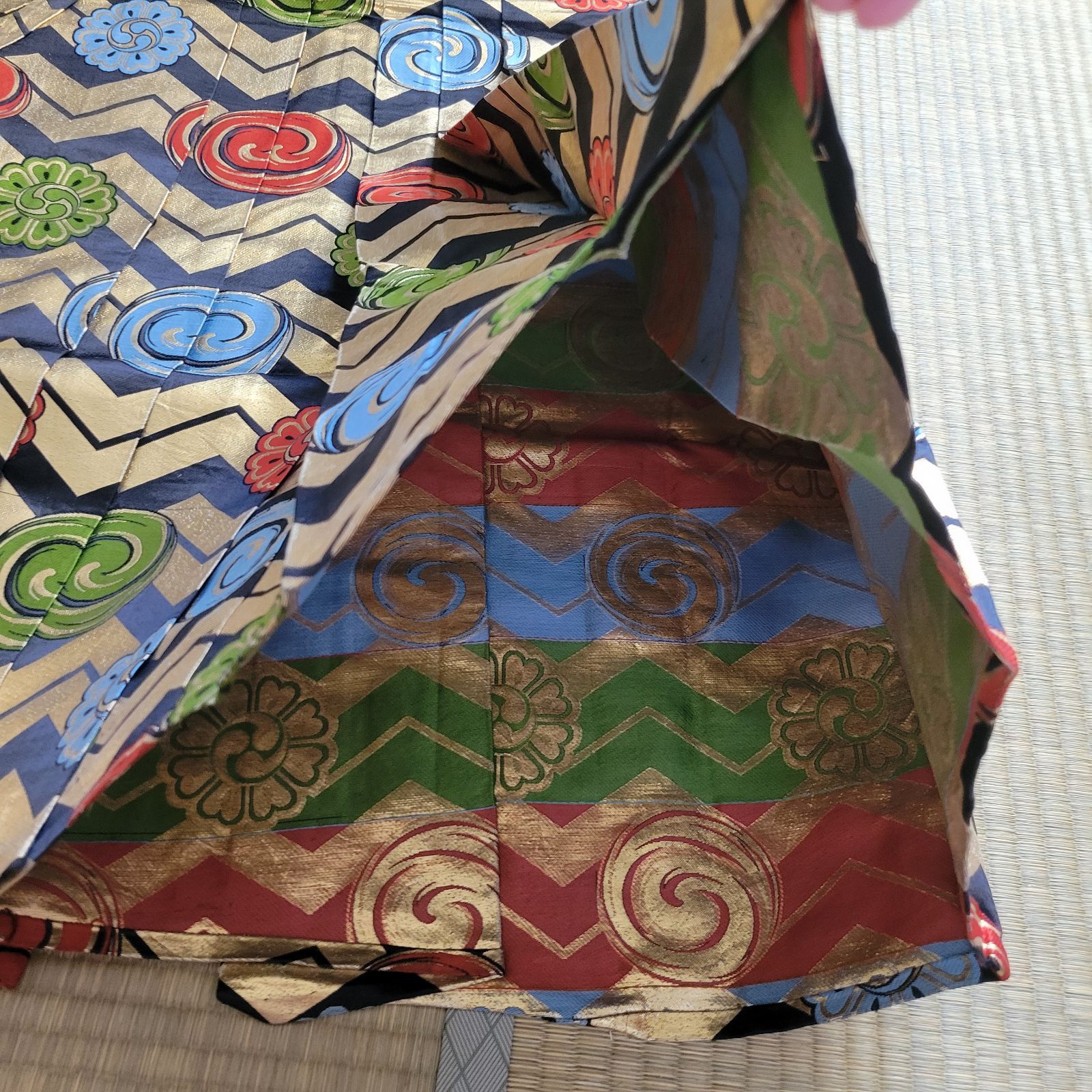 昔の着物 袴 ポリエステル リメイク B96