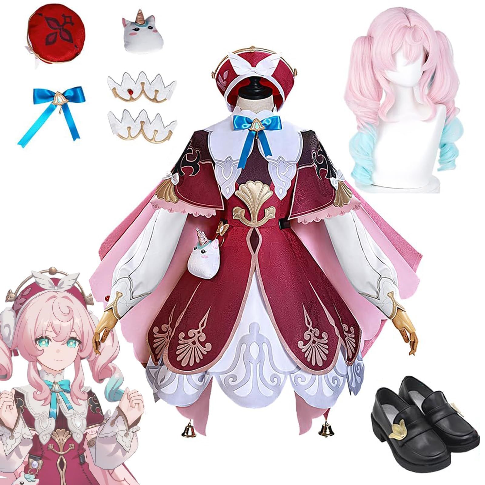 高品質 崩壊：スターレイル ヒアンシー コスプレ 衣装 ウィッグ 帽子