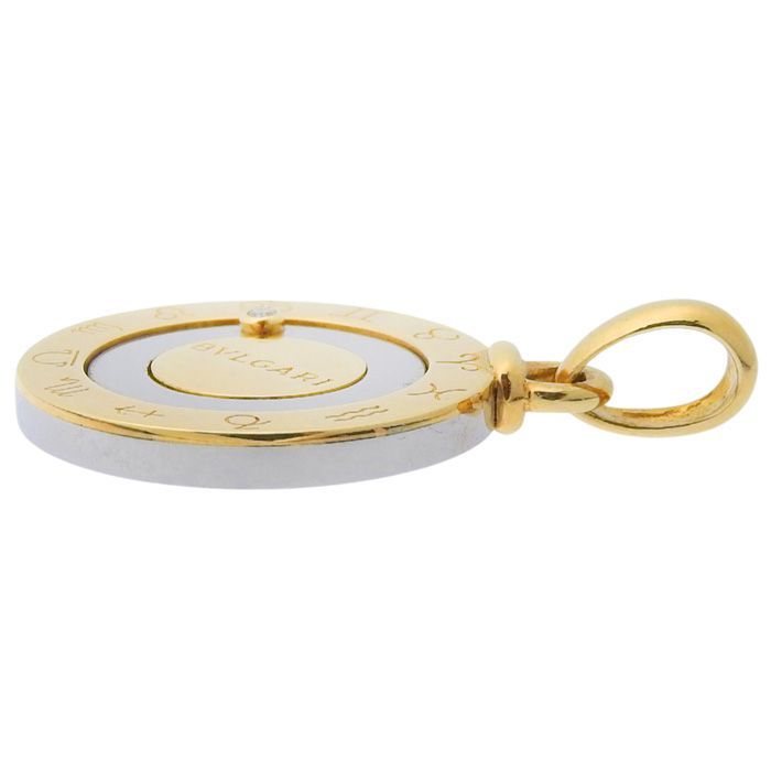 BVLGARI ブルガリ ホロスコープ 1Pダイヤ ペンダント トップ K18YG SS