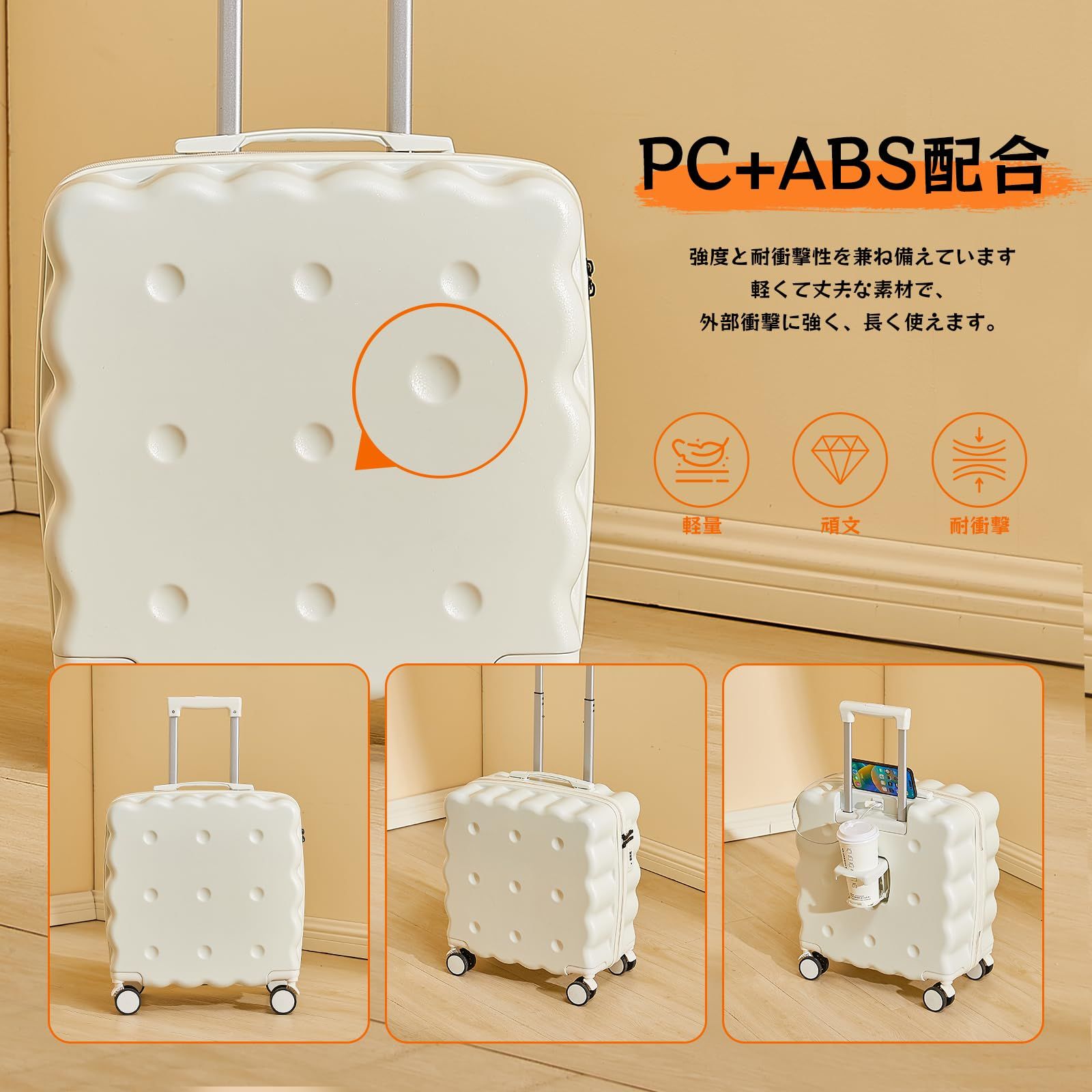  Manatsulife スーツケース 機内持ち込み キャリーケース ミニサイズ おしゃれ カップホルダー付き USBポート付き 軽量 360度回転 ファスナータイプ 乾湿分離 PC材質 旅行 修学 XBM 06 ピンク XS ミニ型 34Ｌ その他 旅行かばん 小分けバッグ