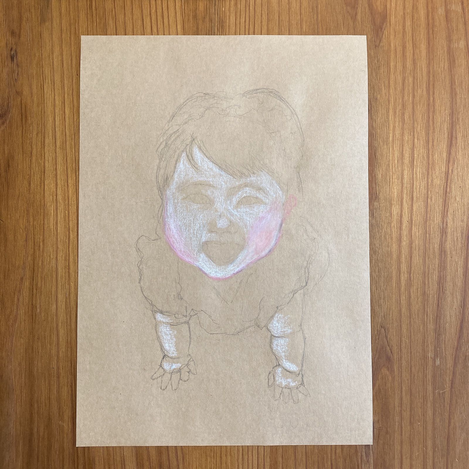 sample】色鉛筆絵 似顔絵オーダー A4 - メルカリ