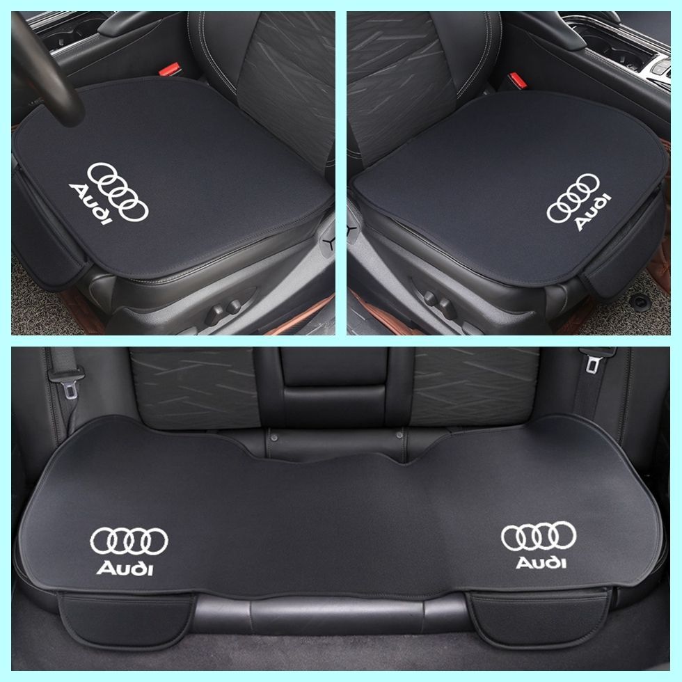 新品！アウディ Audi ロゴ入り 車用 シートカバー シートクッション カーシートカバー 座布団滑り止め 前座席用2枚+後部座席用1枚 ブラック  Q2 Q3 Q5 Q7 A3 A4 A6 A8 TT RS S3 4 8 - メルカリ