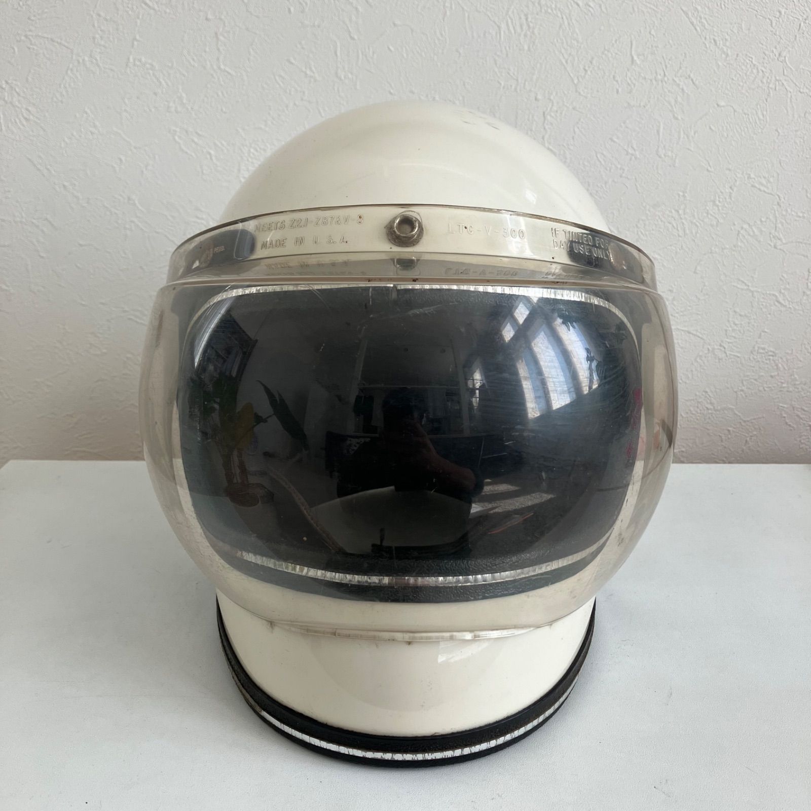 GRANT RG-9☆S-Mサイズ ビンテージヘルメット 1970年代 白 希少 旧車 