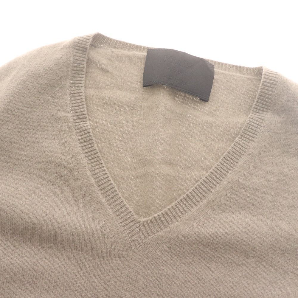 □ プラダ セーター 長袖 トップス Vネック メンズ 52 グレー - メルカリ