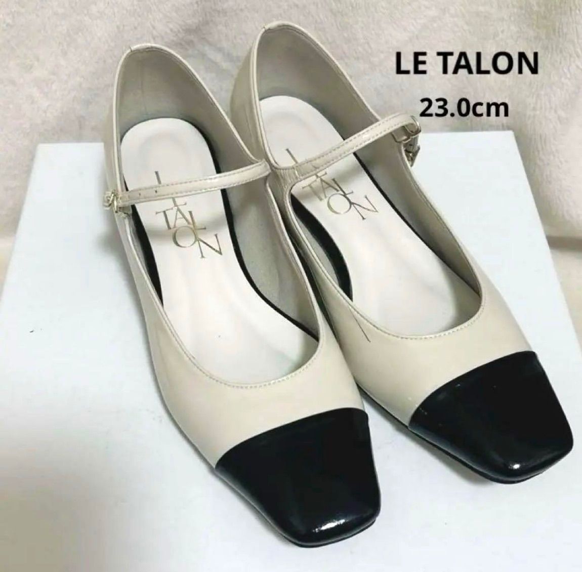 LE TALON ルタロン スクエアコンビ メリージェーン パンプス