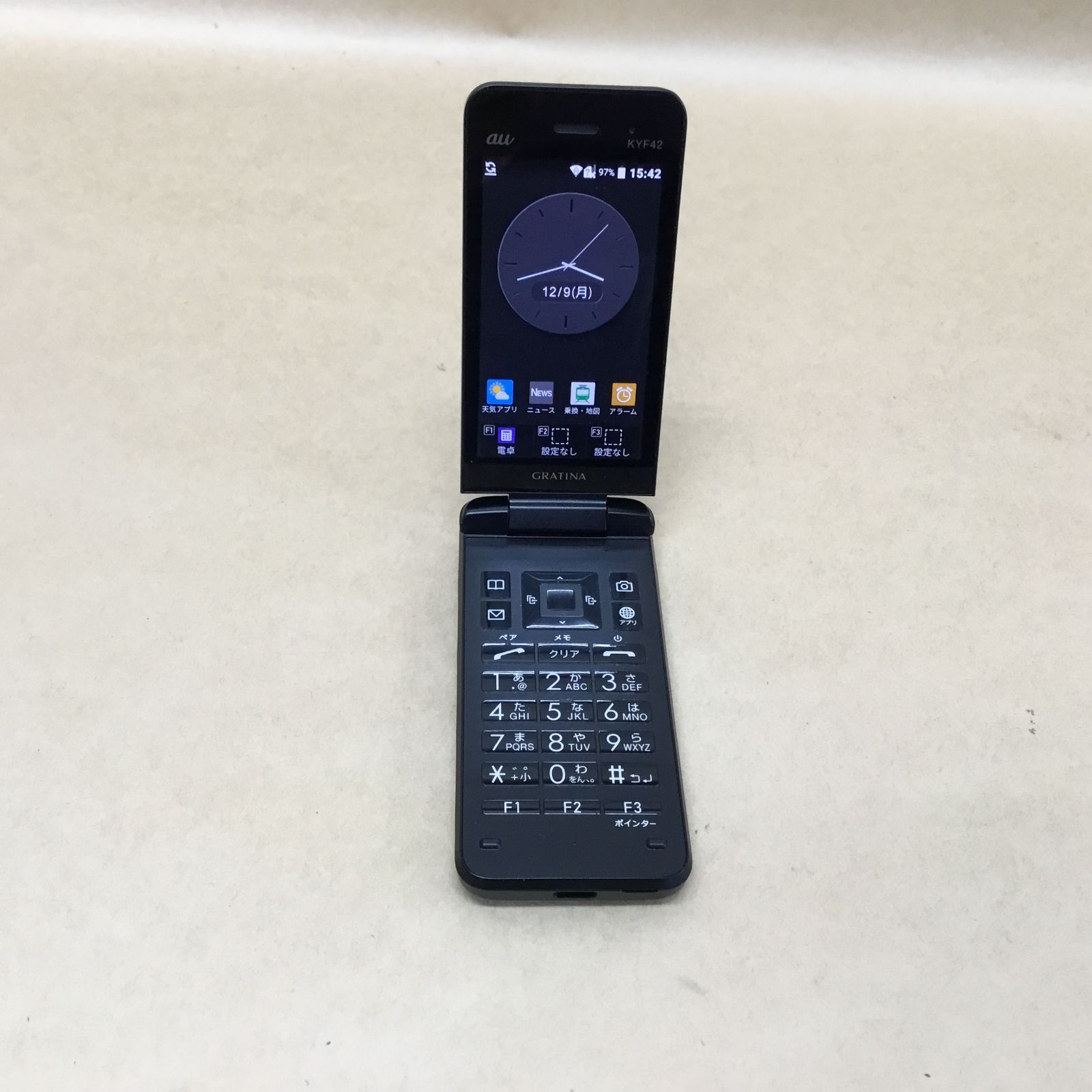 SIMフリー(AU) 京セラ 携帯電話 GRATINA KYF42 3.4インチ ブラック 8GB 無線 BLUETOOTH カメラ SIMフリー(AU) 京セラ 携帯電話 GRATINA KYF42 3.4インチ ブラック 8GB