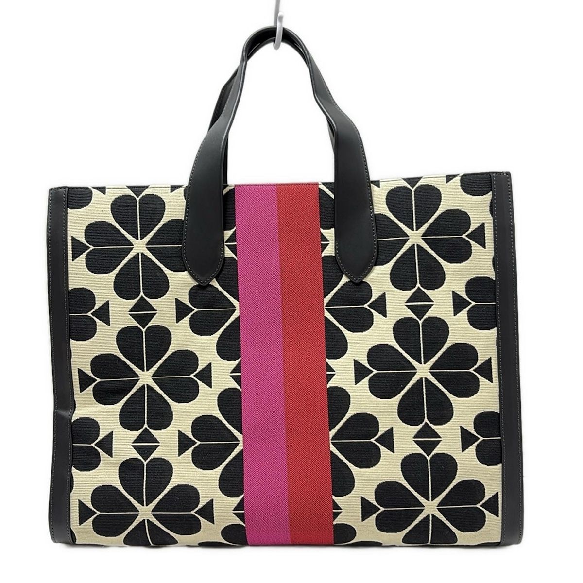 Kate Spade チャコールスペードジャカードマンハッタントート マンハッタン スペード カラーブロック ジャカード スモール