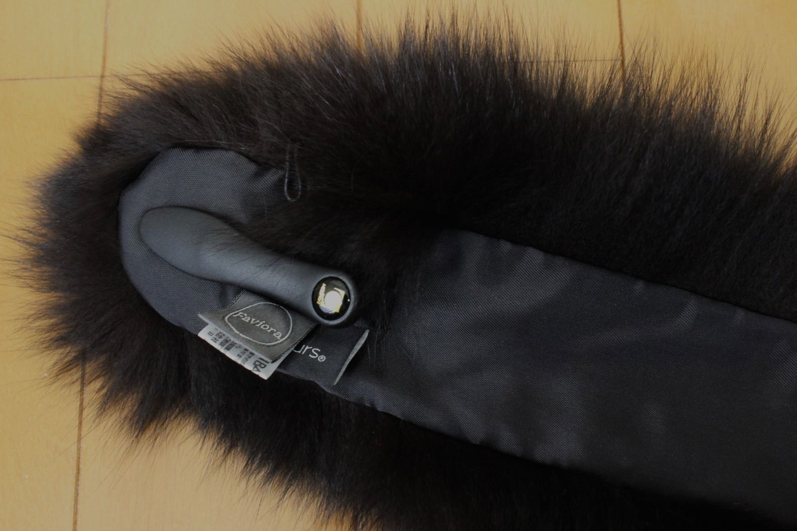 96 サガ SAGA FURS ティペット 小さめ ショール マフラー ブラック 黒 ♥に近い MOONBAT ムーンバット レディース