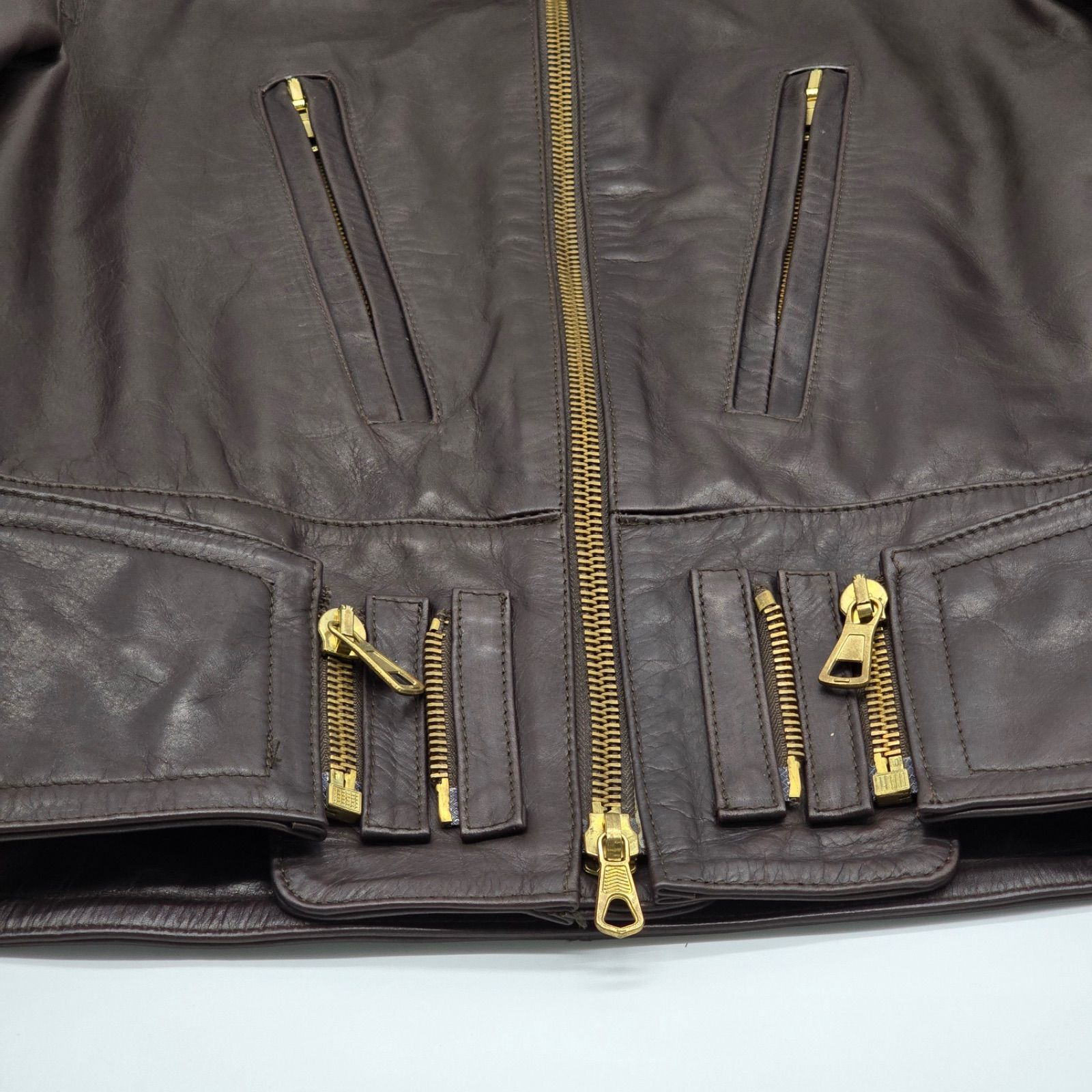 DSQUARED2 ディースクエアード シングル ライダース レザージャケット 
