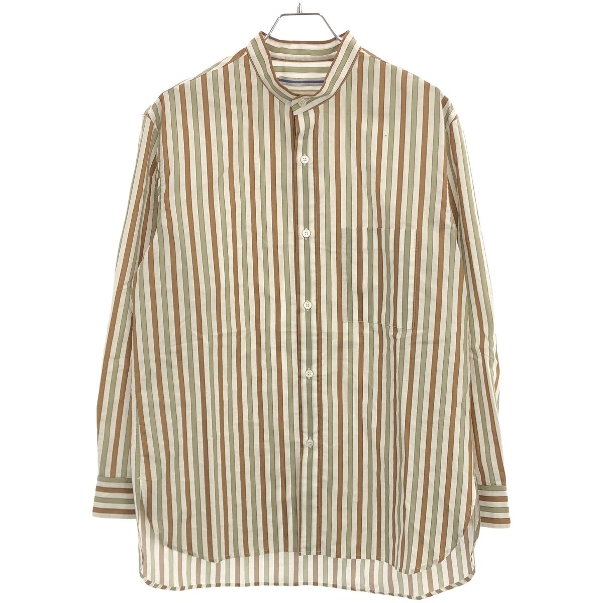 CristaSeya クリスタセヤ 22SS MAO SHIRT ストライプバンドカラー 
