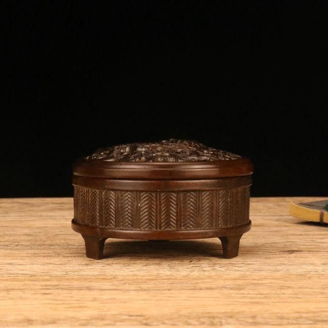 銅器 浮彫騰竜提梁暖手炉 香炉 香具 装飾品 工芸品 置物 銅器 浮彫騰竜提梁暖手炉 香炉 香具 装飾品 工芸品 置物 銅製龍頭香炉