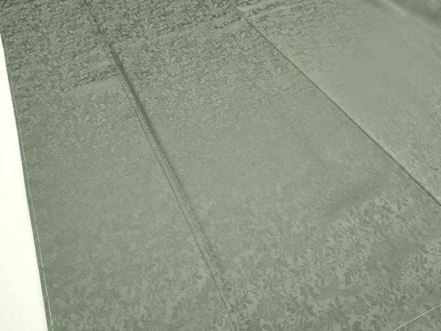 平和屋本店□極上 銀座きしや 色無地 岩井茶色 花唐草鳳凰地紋 たとう