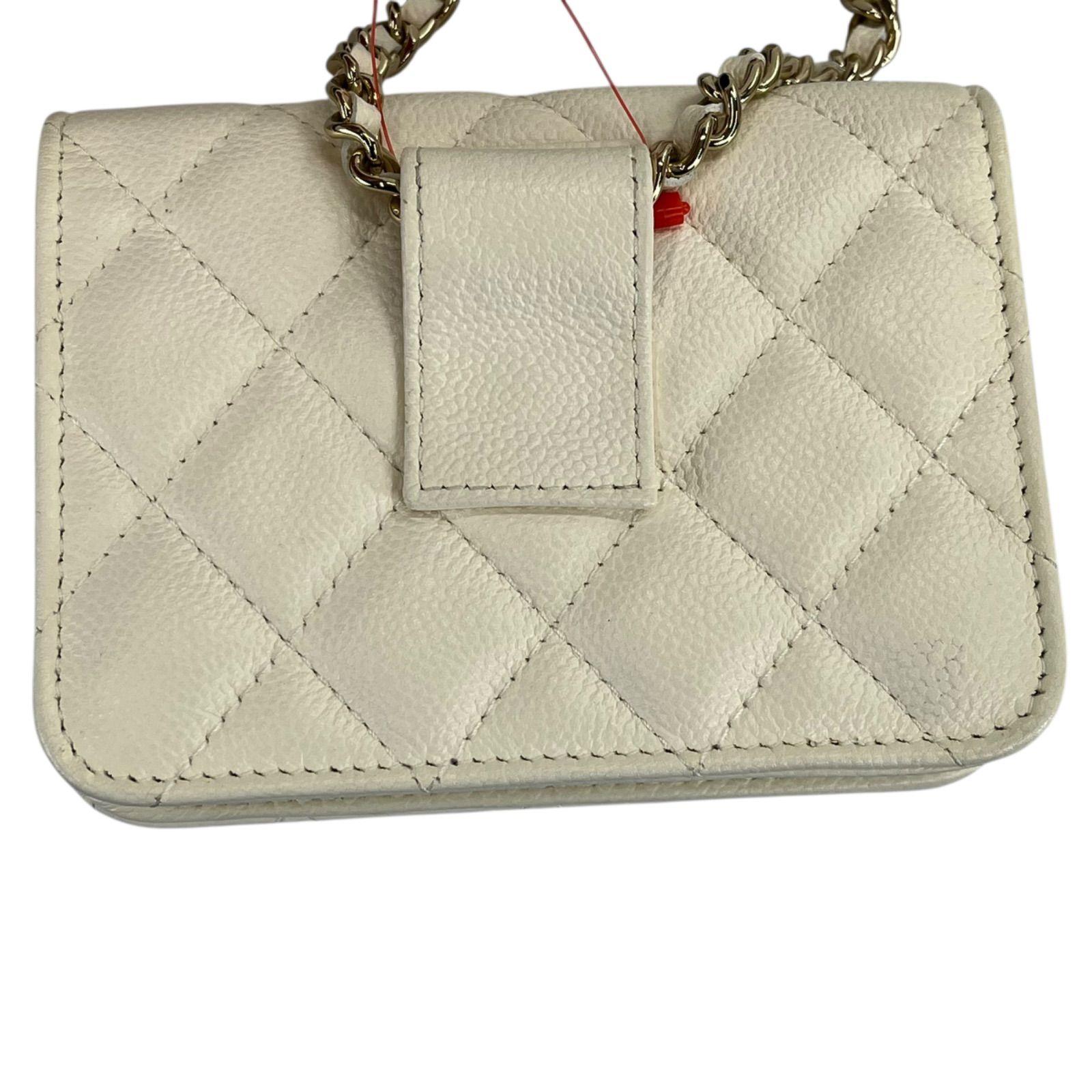 【かわいいリボン付き】CHANEL マトラッセ ミニショルダー マトラッセ シャネル ミニバニティ カメリアリボン チェーン
