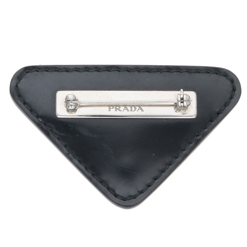 PRADA 三角形ブローチ PRADA - 極美品 プラダ 三角プレート トライアングル ブローチ