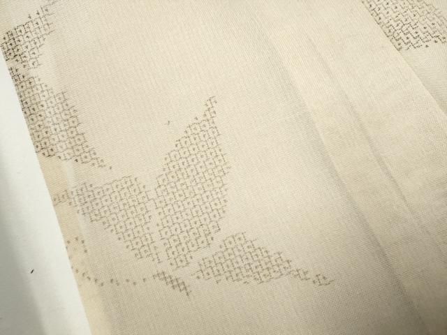 平和屋着物＊夏物 結城紬 夏結城 100亀甲 舞蝶文 正絹 逸品 CAAV3625dy