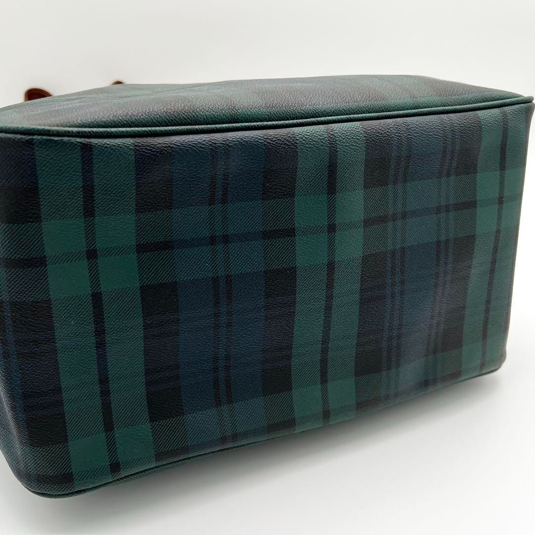 ワンピなど最旬ア！ 美品】RalphLauren トートバッグ チェック柄 ヴィンテージ 緑色 バッグ
