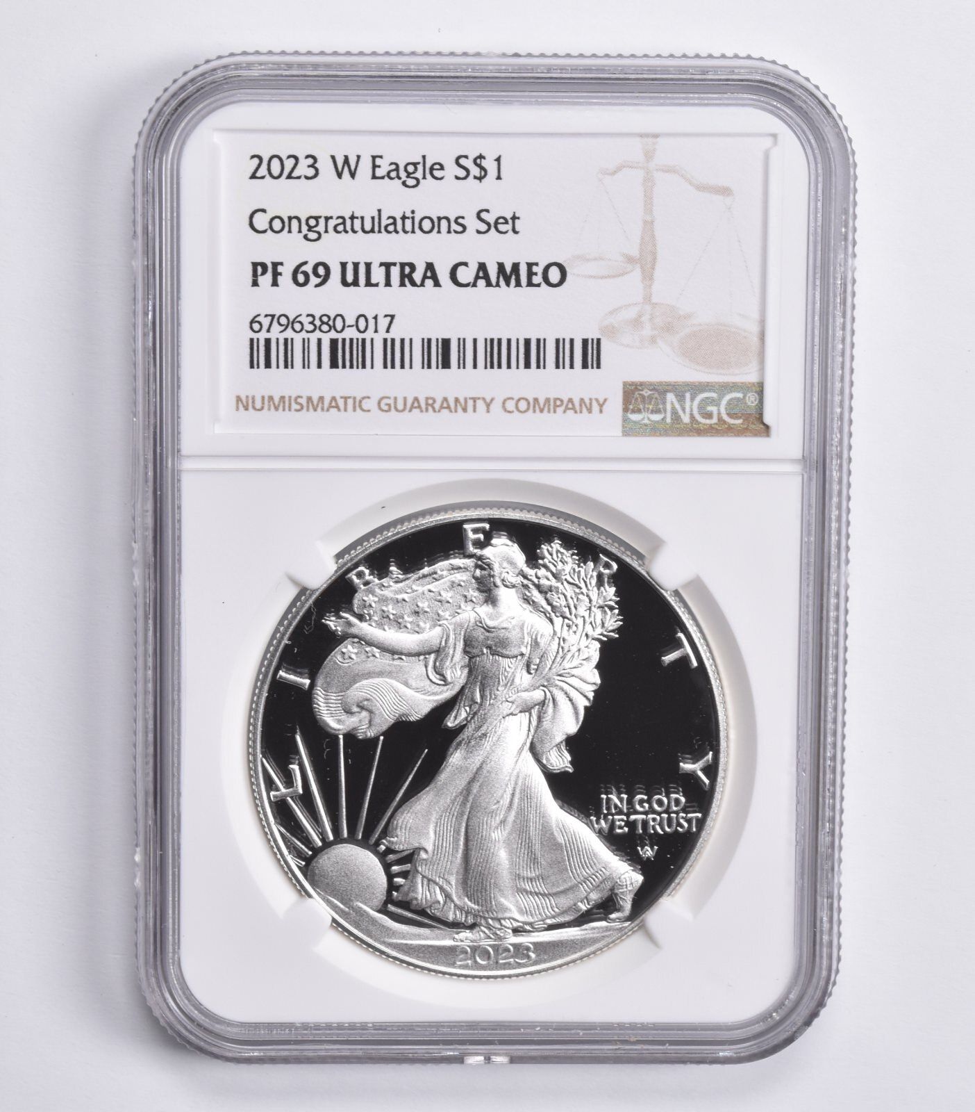 PF69 UCam 2025W アメリカンシルバーイーグル コングラチュレーションセット NGC ブラウンラベル
