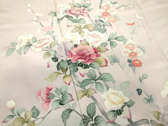 平和屋着物●訪問着　枝花文　暈し染め　金彩　正絹　逸品　DAAS3679ps 平和屋着物○訪問着 枝花文 暈し染め 金彩 正絹 逸品 DAAS3679ps