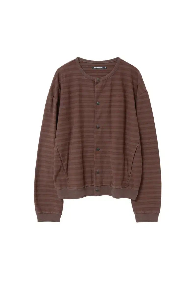 HATCHINGROOM ストライプ カーディガン 茶色 レッド 4